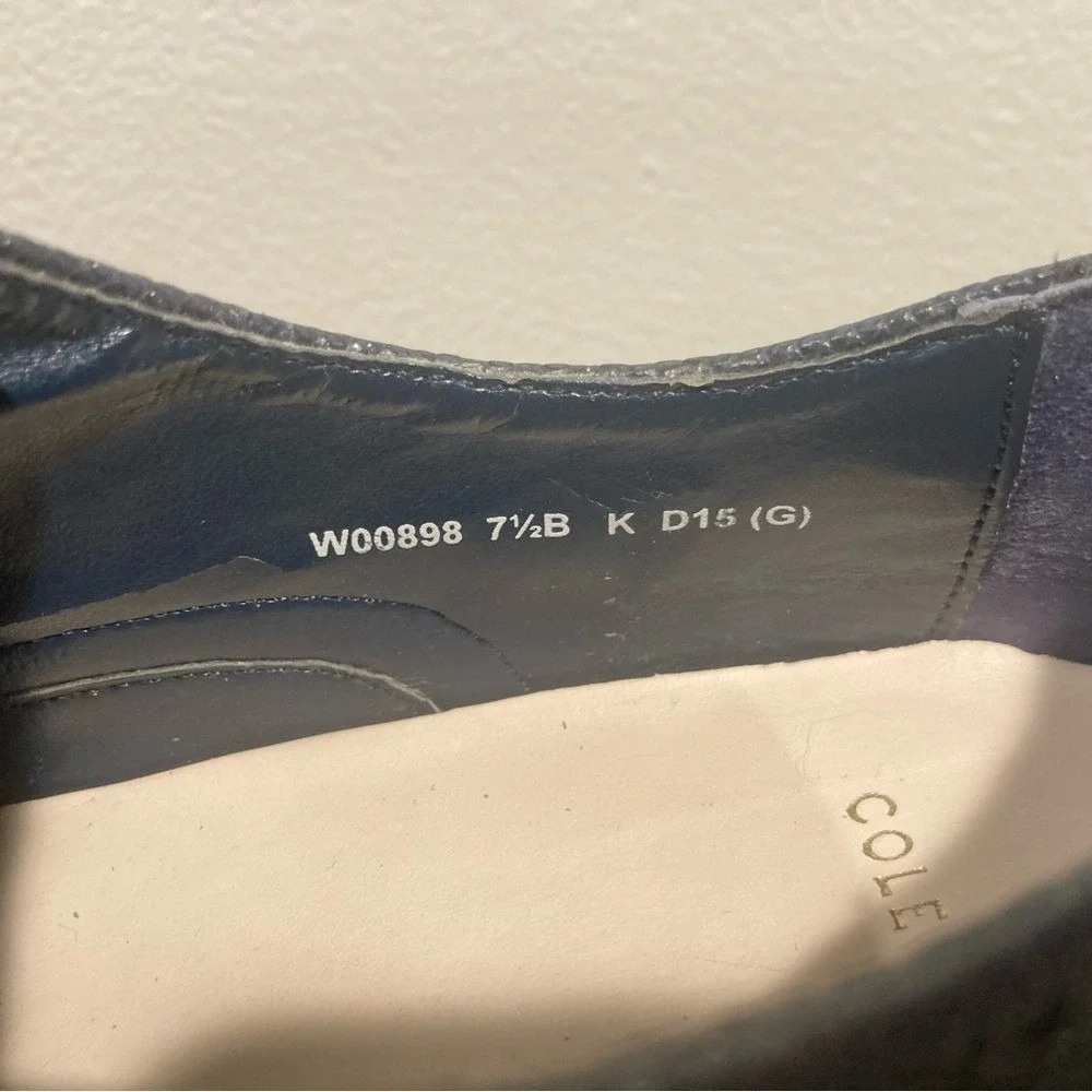 ✨Cole Haan‎ Zerogrand W00898 Glitter Navy Blue Oxford Retro Prom Fancy Sparkle